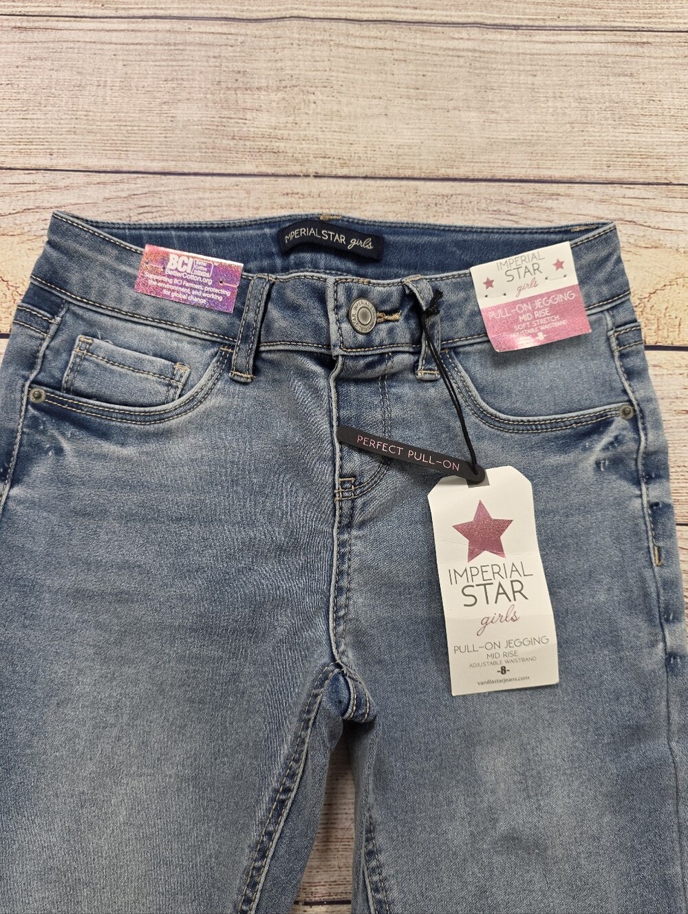 Imperial Star Skinny Pull On Jegging Mid Rise Size 8 - Picture 2 of 5